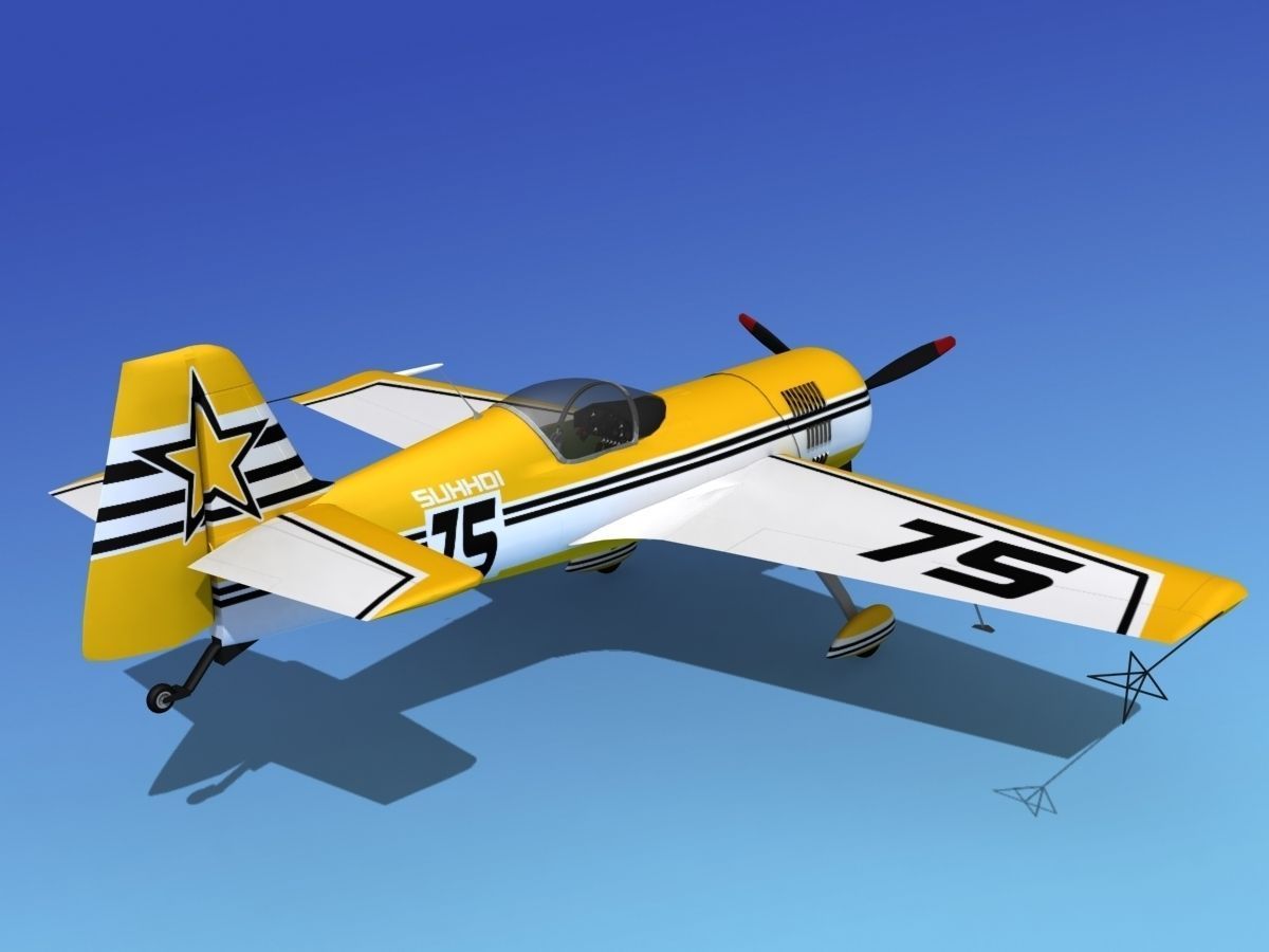 Sukhoi SU-26 Aerobat V04 3D model_7