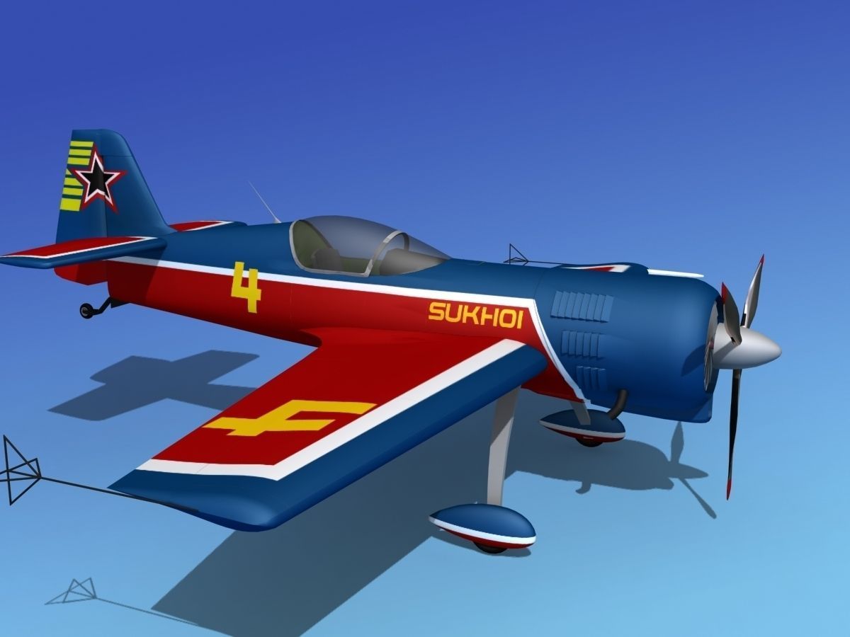 Sukhoi SU-26 Aerobat V06 3D model_2
