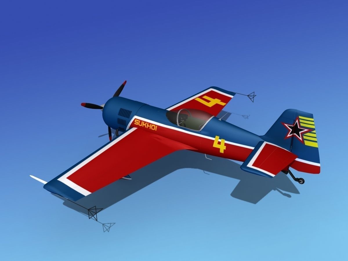 Sukhoi SU-26 Aerobat V06 3D model_11