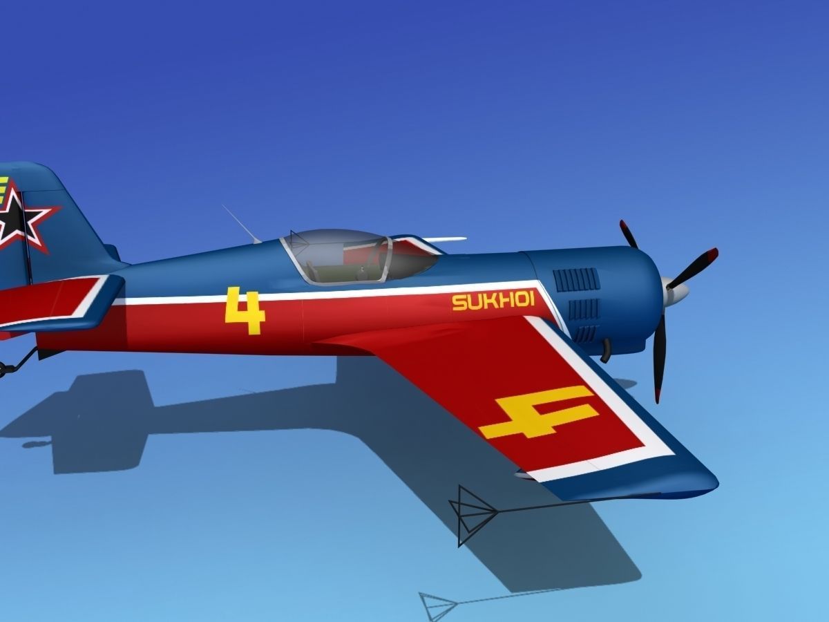 Sukhoi SU-26 Aerobat V06 3D model_5