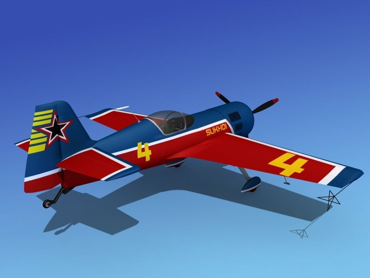 Sukhoi SU-26 Aerobat V06 3D model_4