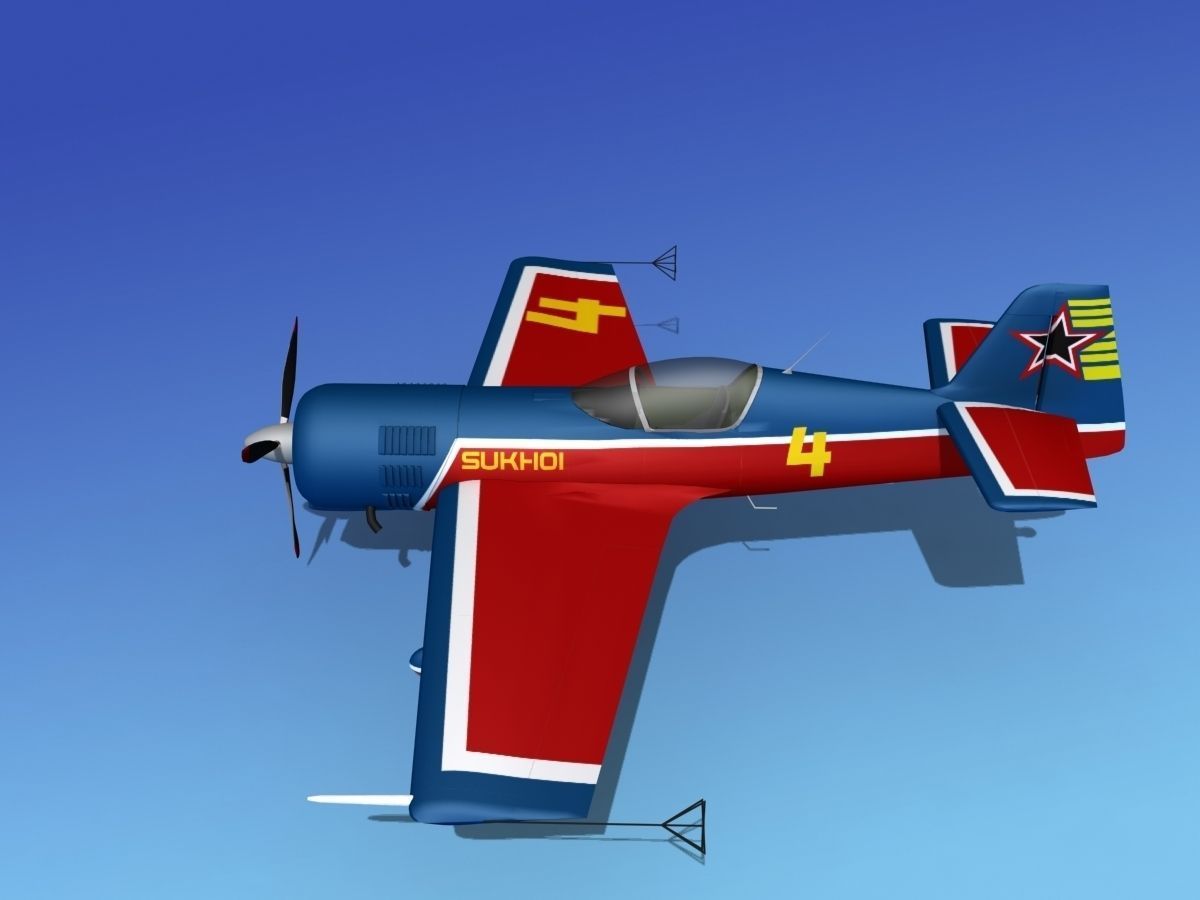 Sukhoi SU-26 Aerobat V06 3D model_10