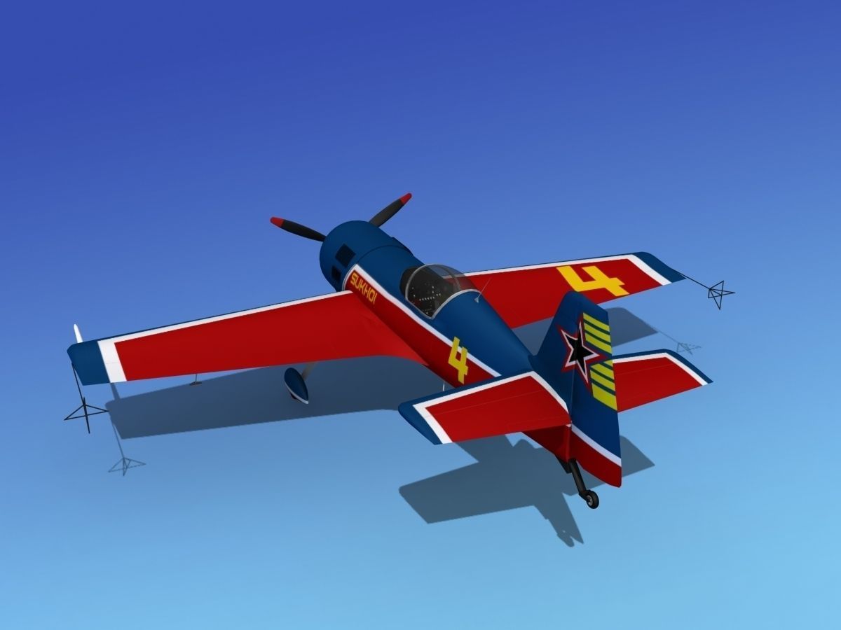 Sukhoi SU-26 Aerobat V06 3D model_6