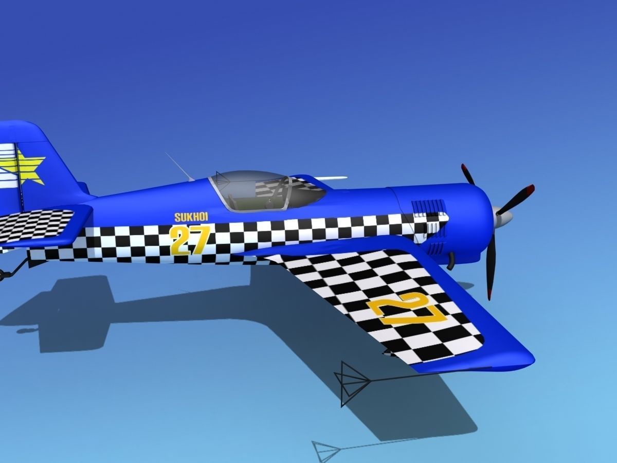 Sukhoi SU-26 Aerobat V09 3D model_7