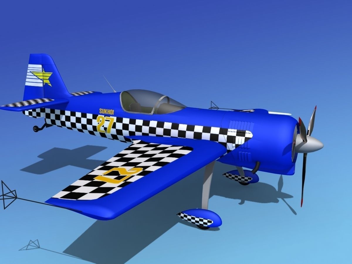 Sukhoi SU-26 Aerobat V09 3D model_5