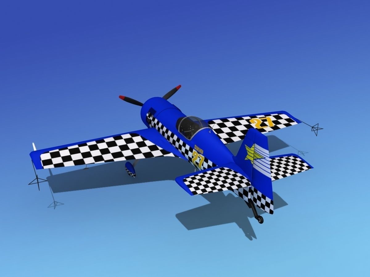 Sukhoi SU-26 Aerobat V09 3D model_9