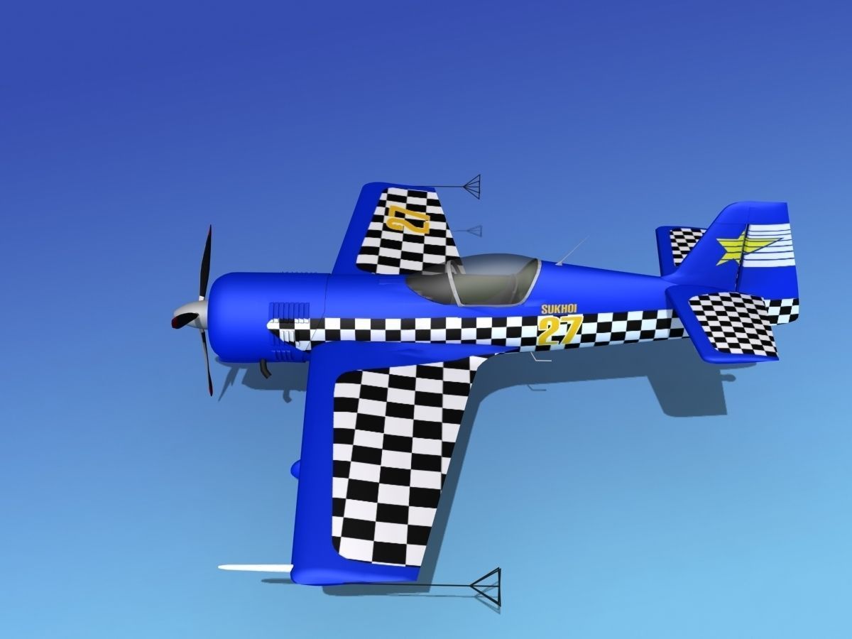 Sukhoi SU-26 Aerobat V09 3D model_11