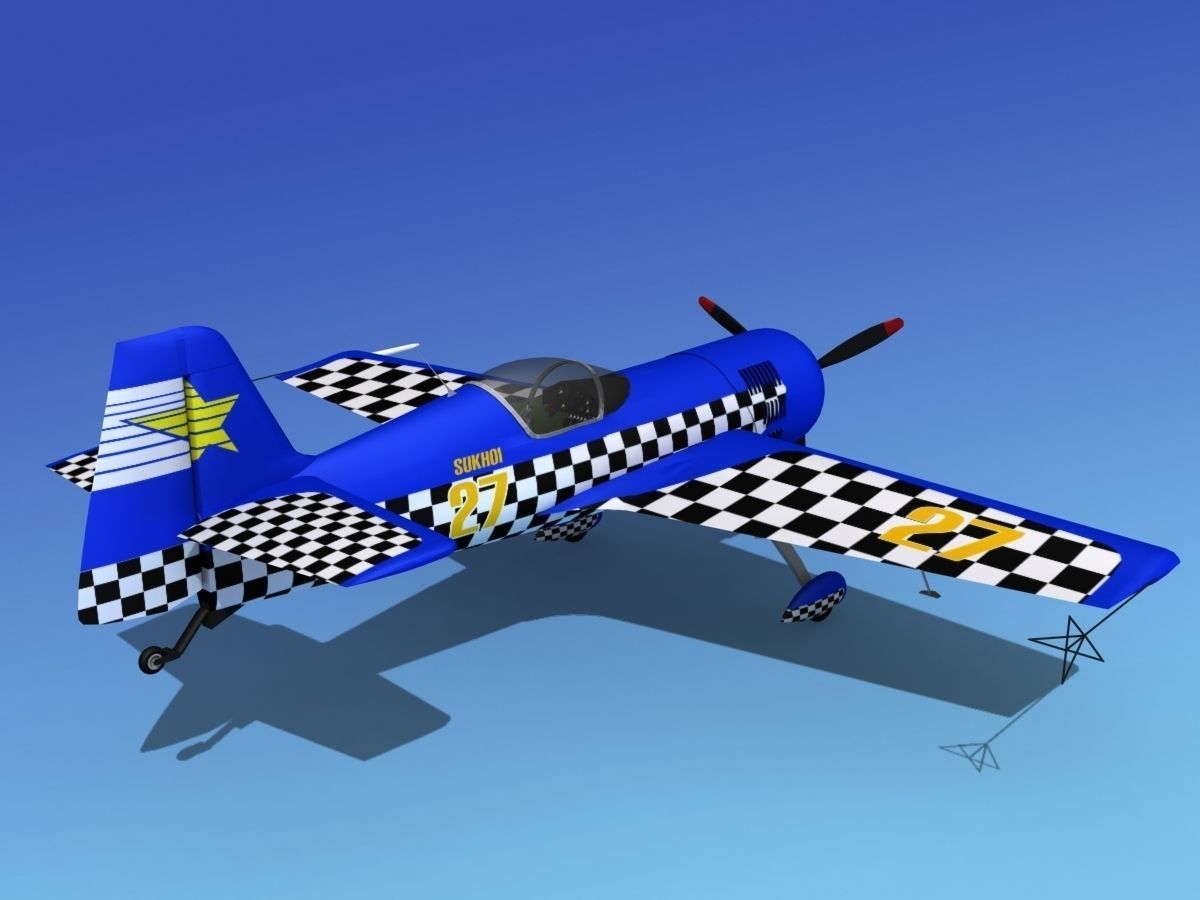 Sukhoi SU-26 Aerobat V09 3D model_6