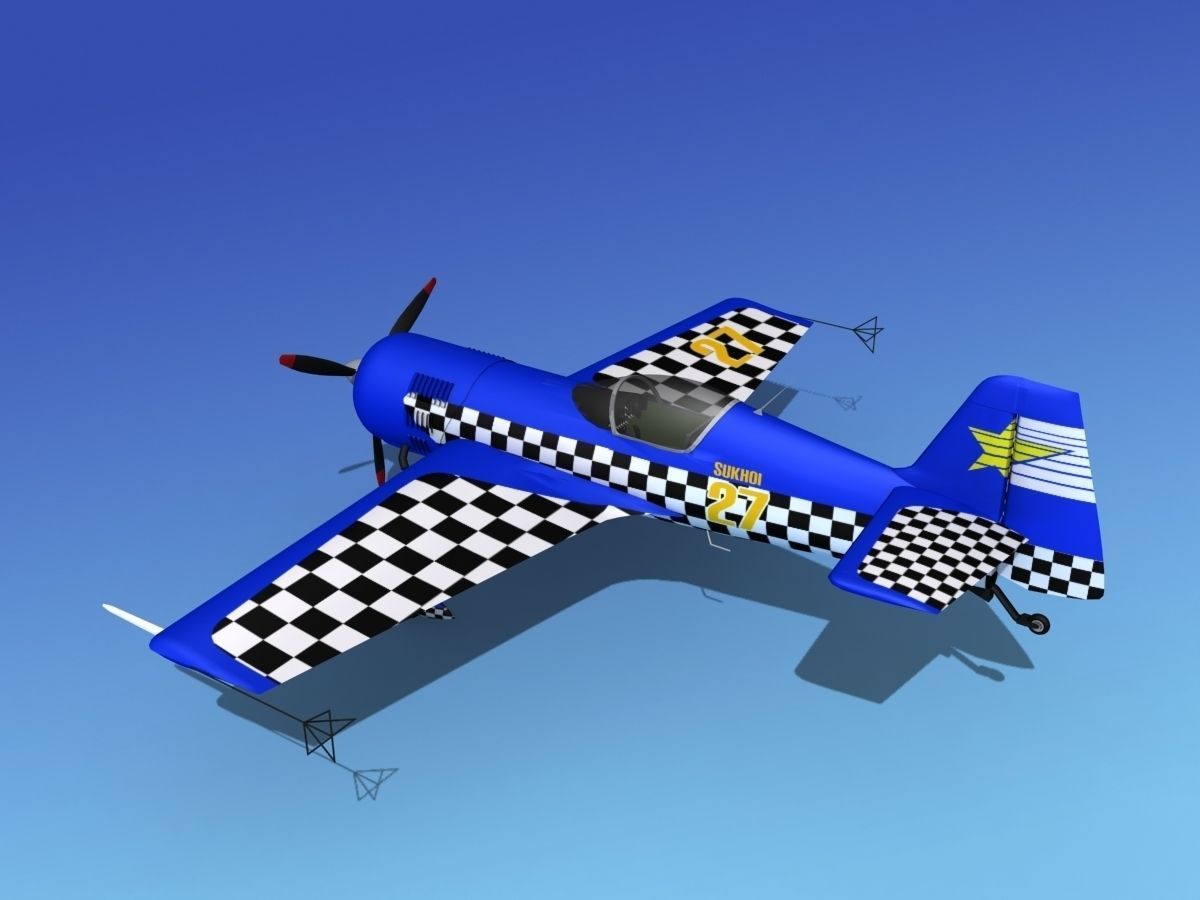 Sukhoi SU-26 Aerobat V09 3D model_10