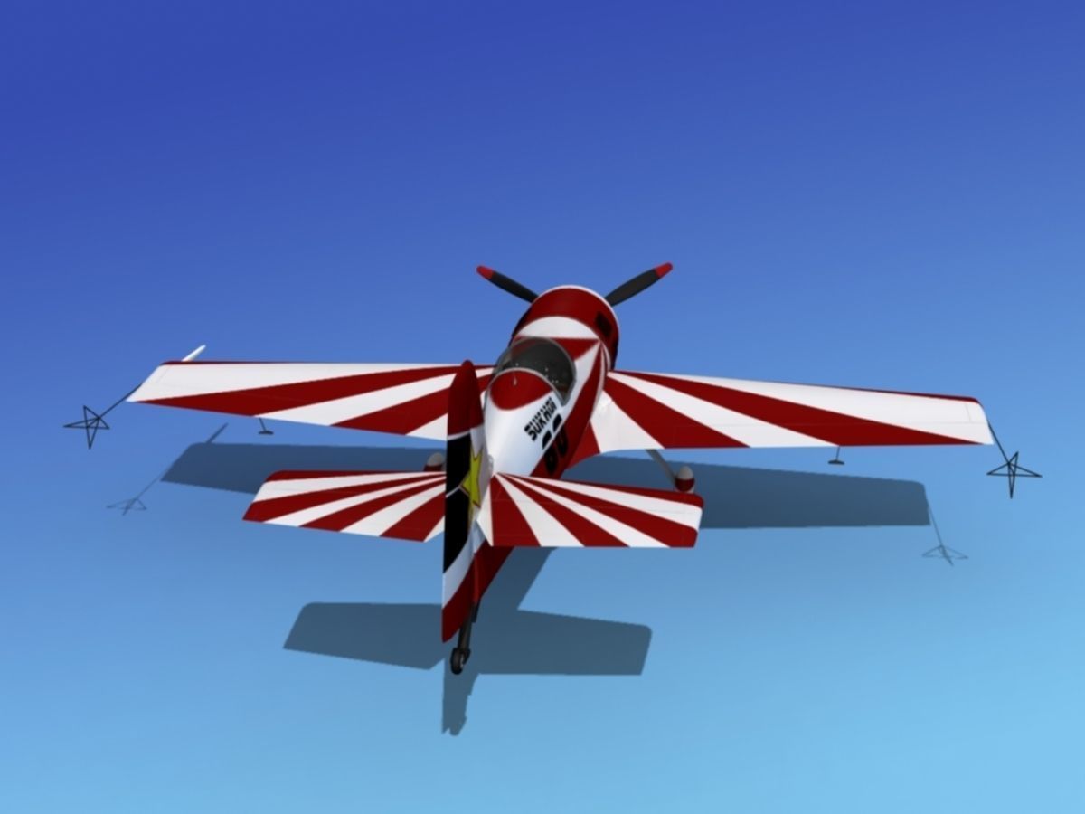 Sukhoi SU-26 Aerobat V12 3D model_7