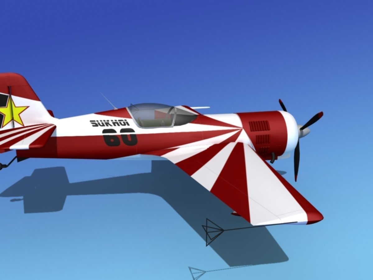 Sukhoi SU-26 Aerobat V12 3D model_6
