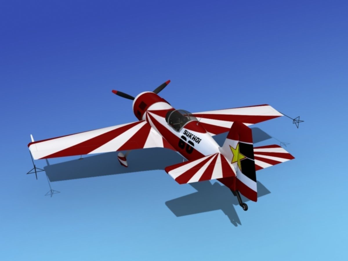 Sukhoi SU-26 Aerobat V12 3D model_10