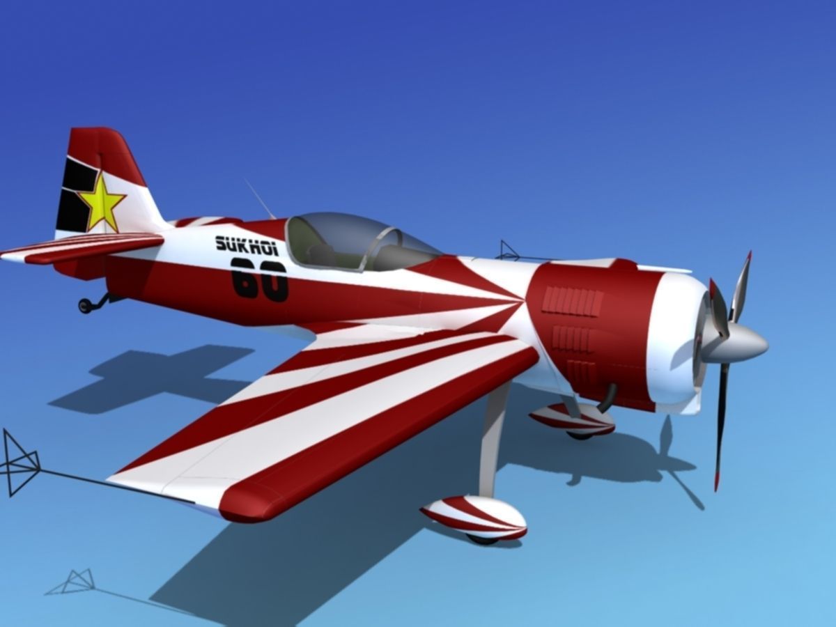 Sukhoi SU-26 Aerobat V12 3D model_5