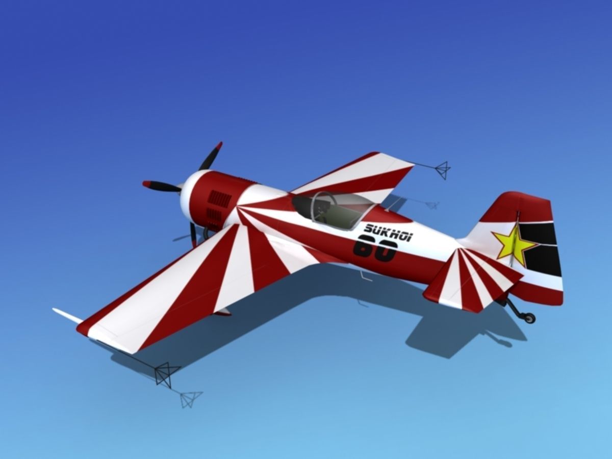 Sukhoi SU-26 Aerobat V12 3D model_9