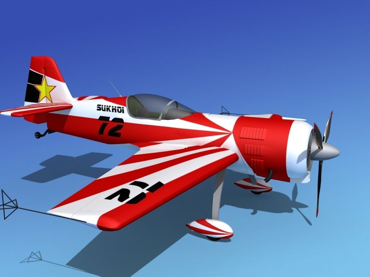 Sukhoi SU-26 Aerobat V13 3D model_5