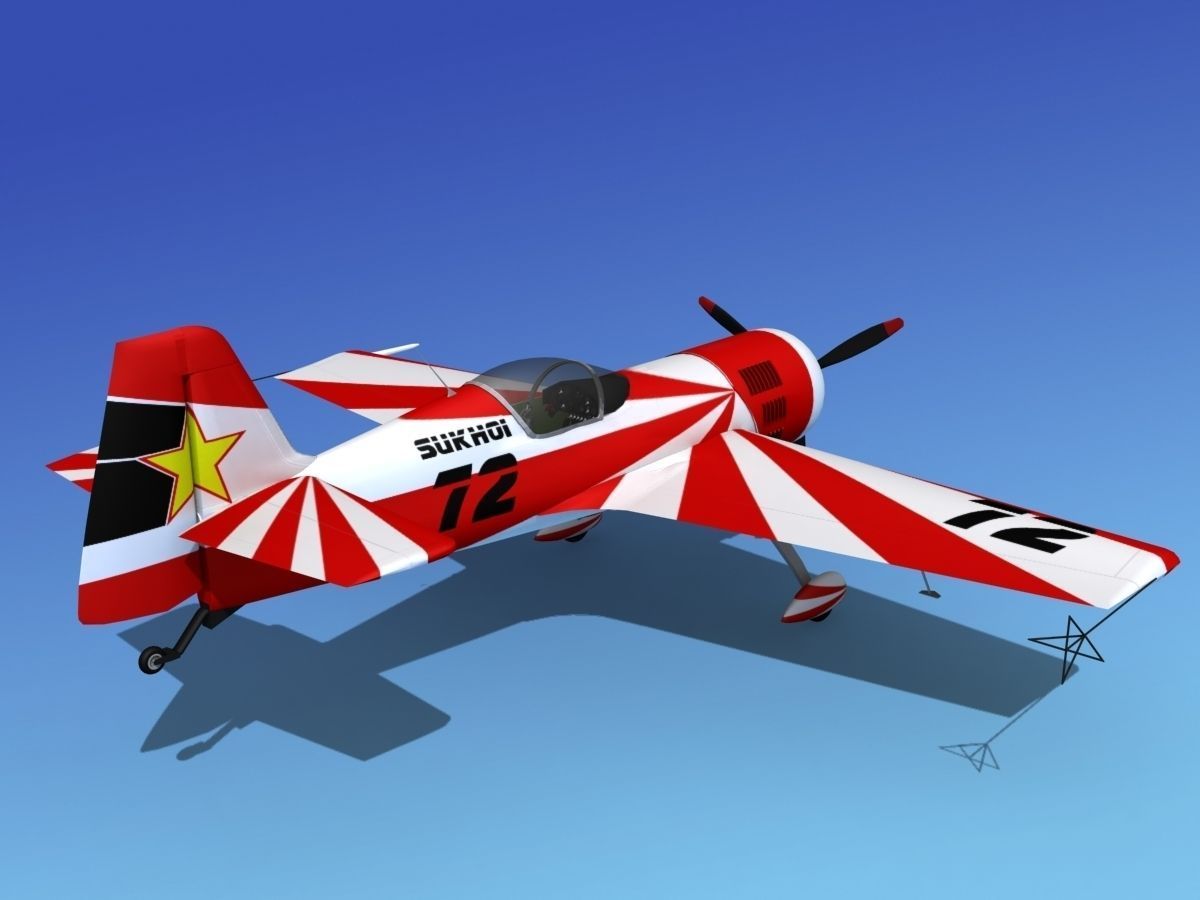 Sukhoi SU-26 Aerobat V13 3D model_7