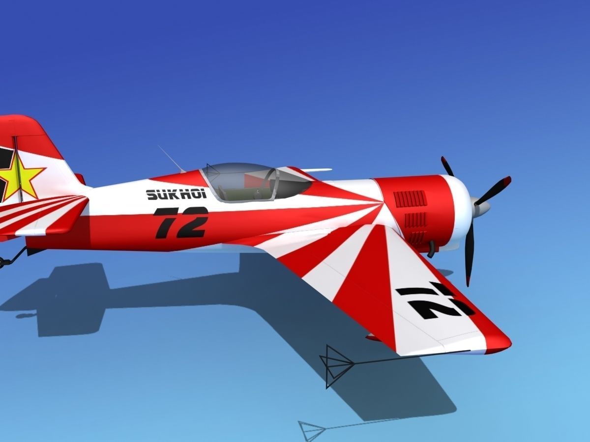 Sukhoi SU-26 Aerobat V13 3D model_6