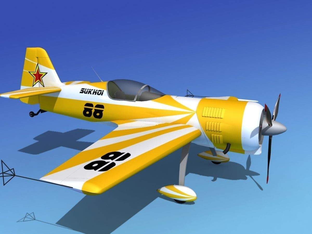 Sukhoi SU-26 Aerobat V15 3D model_2