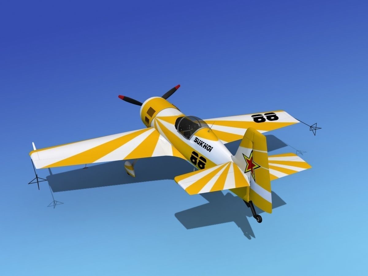 Sukhoi SU-26 Aerobat V15 3D model_7