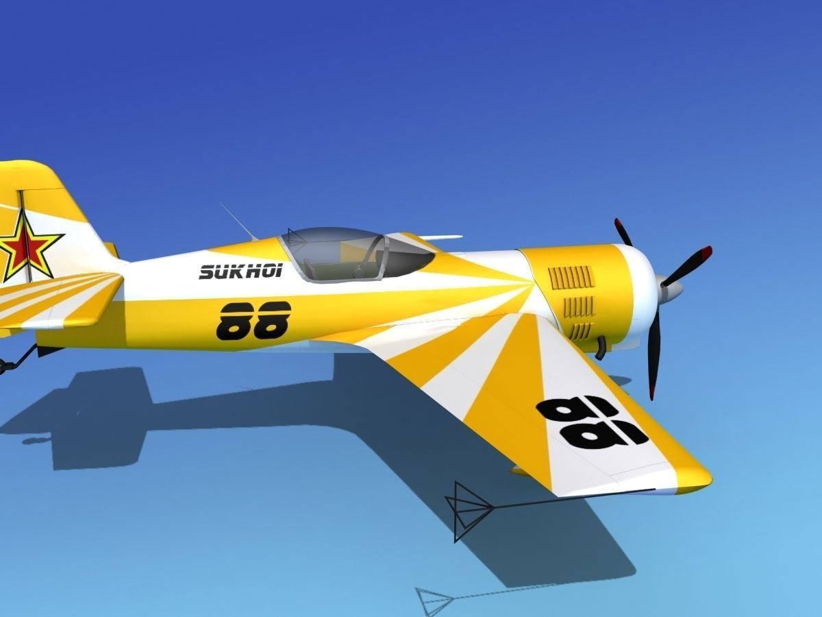 Sukhoi SU-26 Aerobat V15 3D model_3