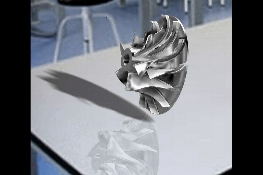 Turbocharger Rotor Free 3D model_3