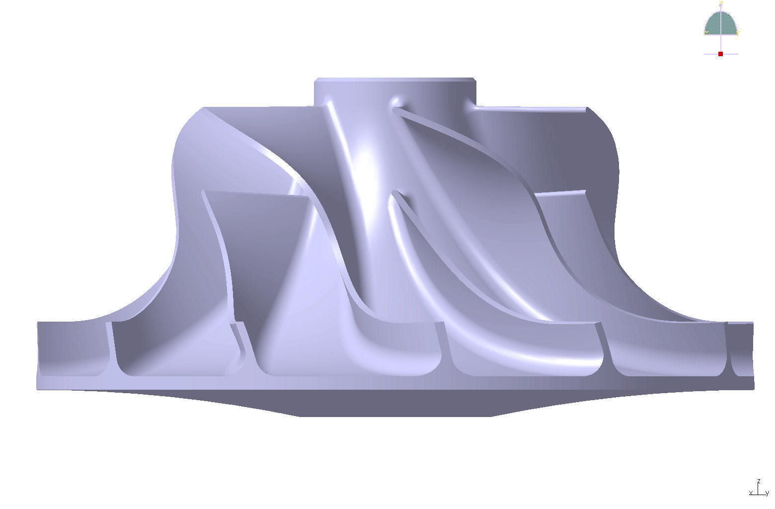 Turbocharger Rotor Free 3D model_2