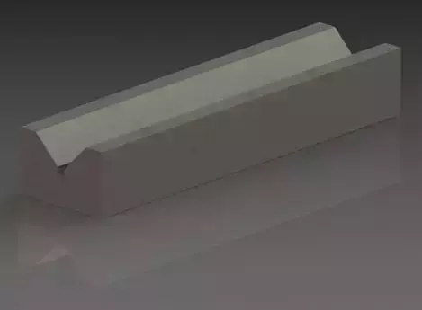 V tool rectangular piece of metal