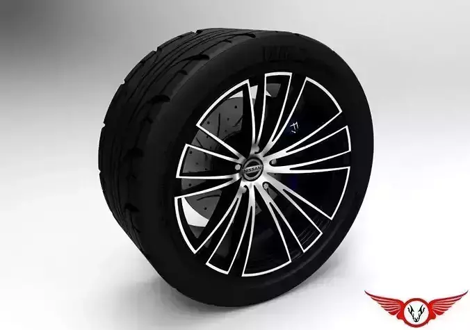 NISSAN wheel Free 3D model