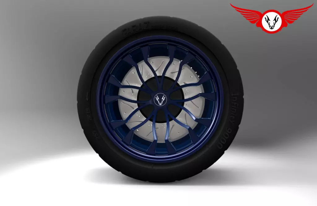Hurricane car tire Free 3D model