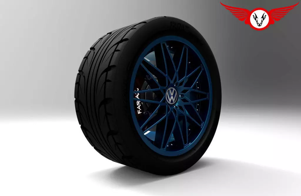 Golf GTI wheel Free 3D model