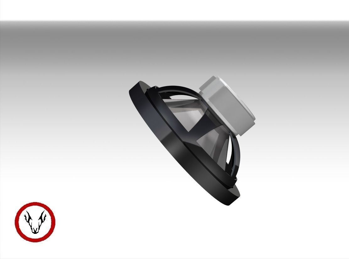 Subwoofer speaker with deer Free 3D model_1