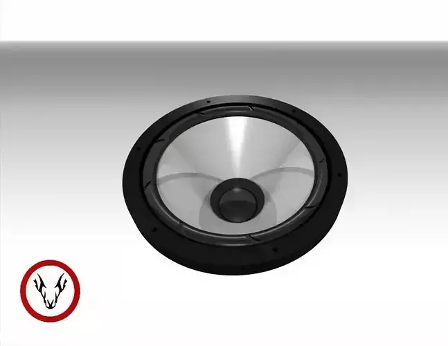 Subwoofer speaker with deer Free 3D model