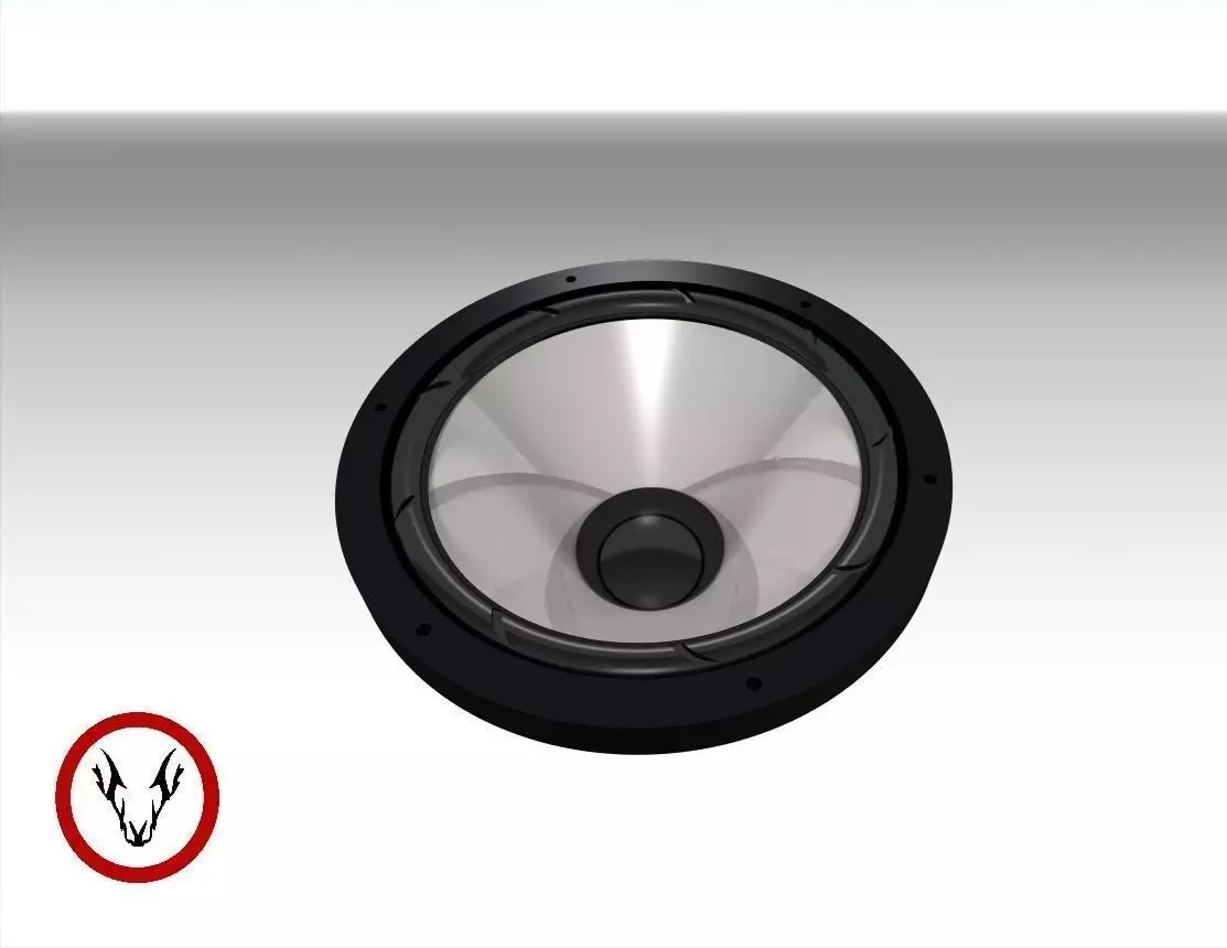Subwoofer speaker with deer Free 3D model_0