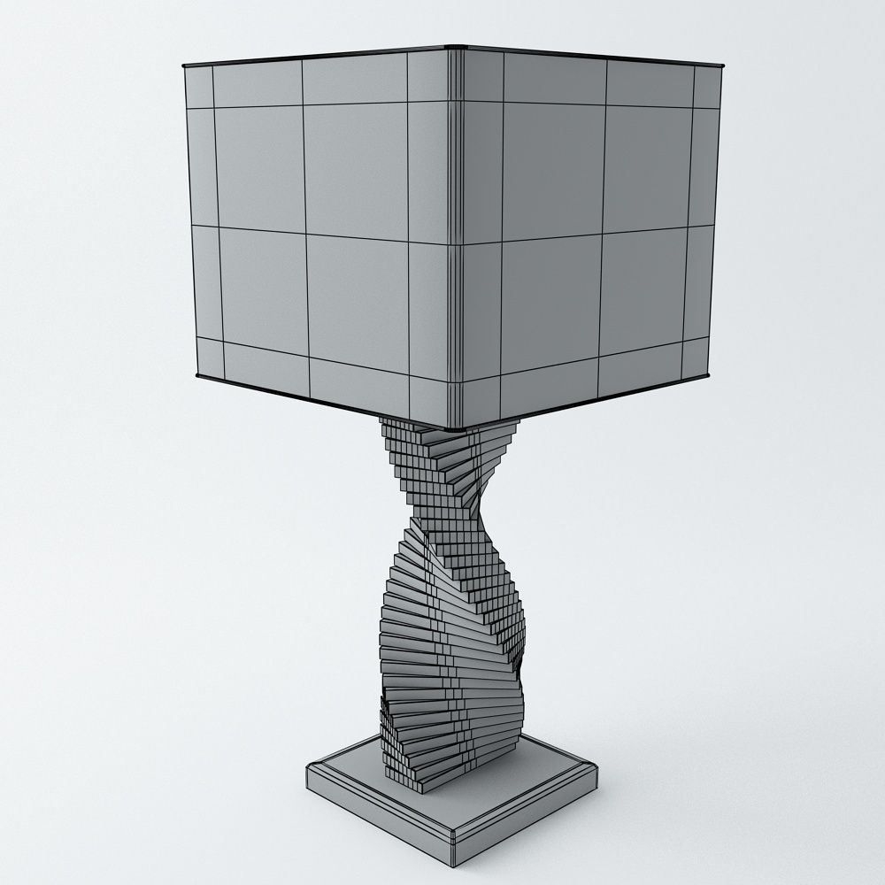 Spiral Table Lamp 3D model_5