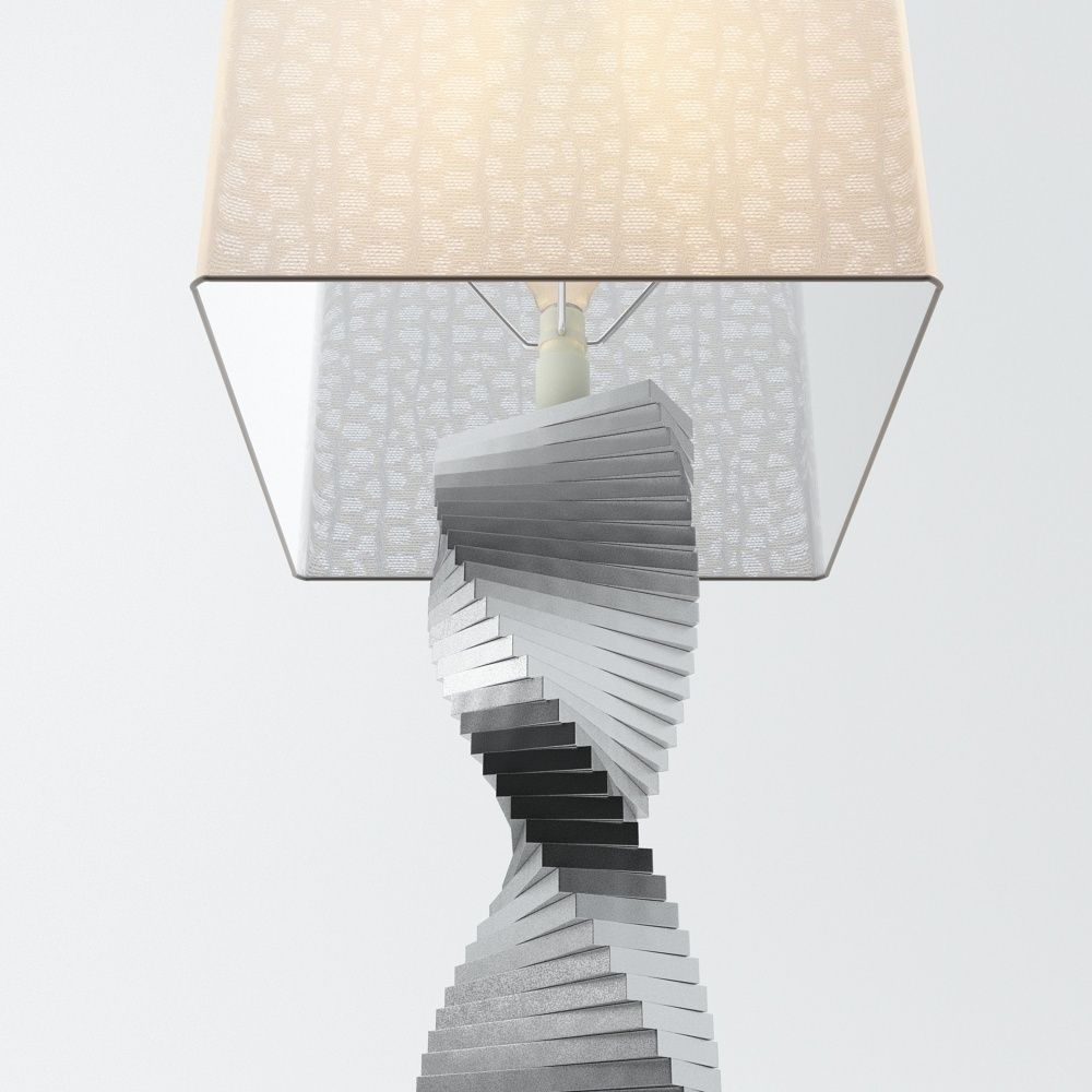 Spiral Table Lamp 3D model_3