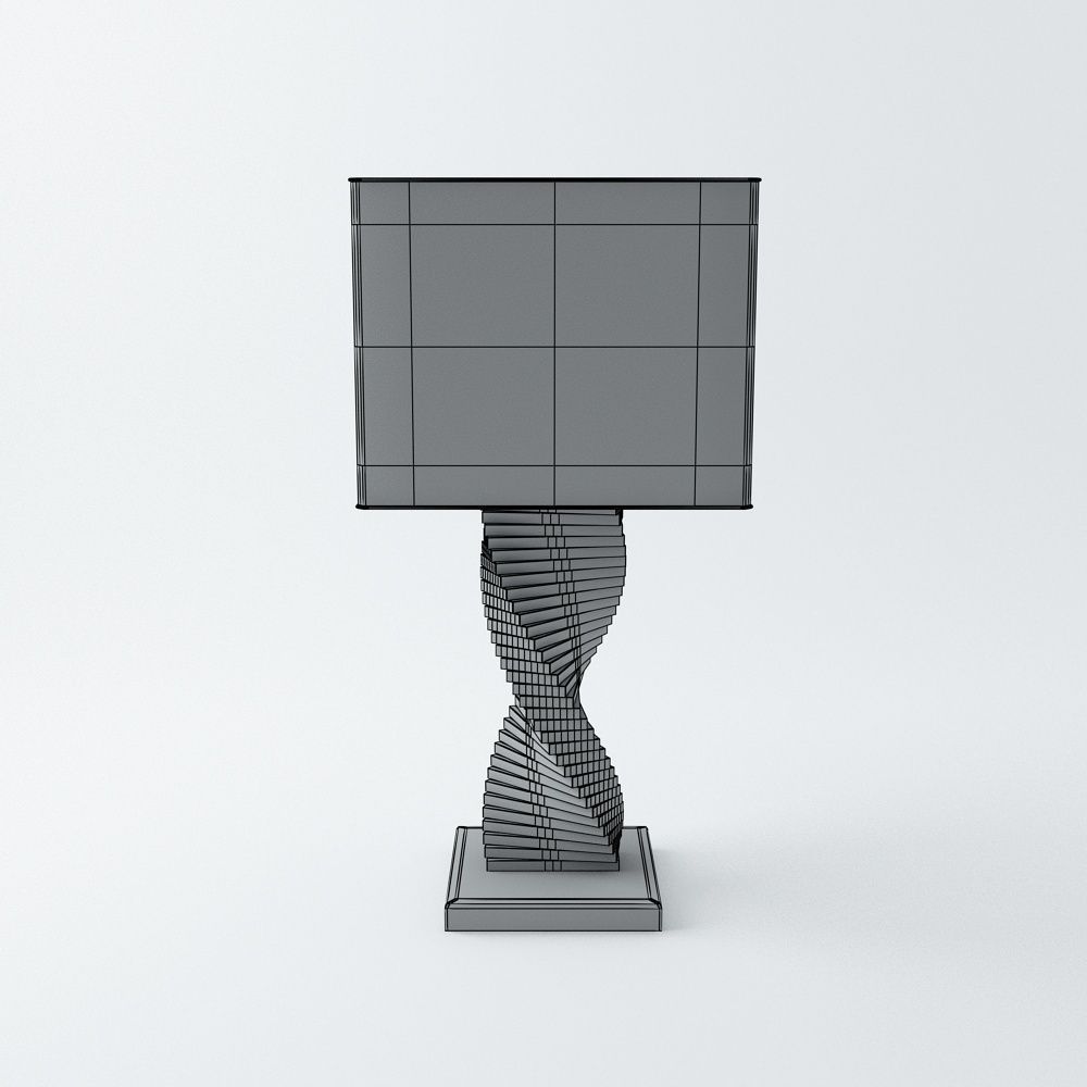 Spiral Table Lamp 3D model_4