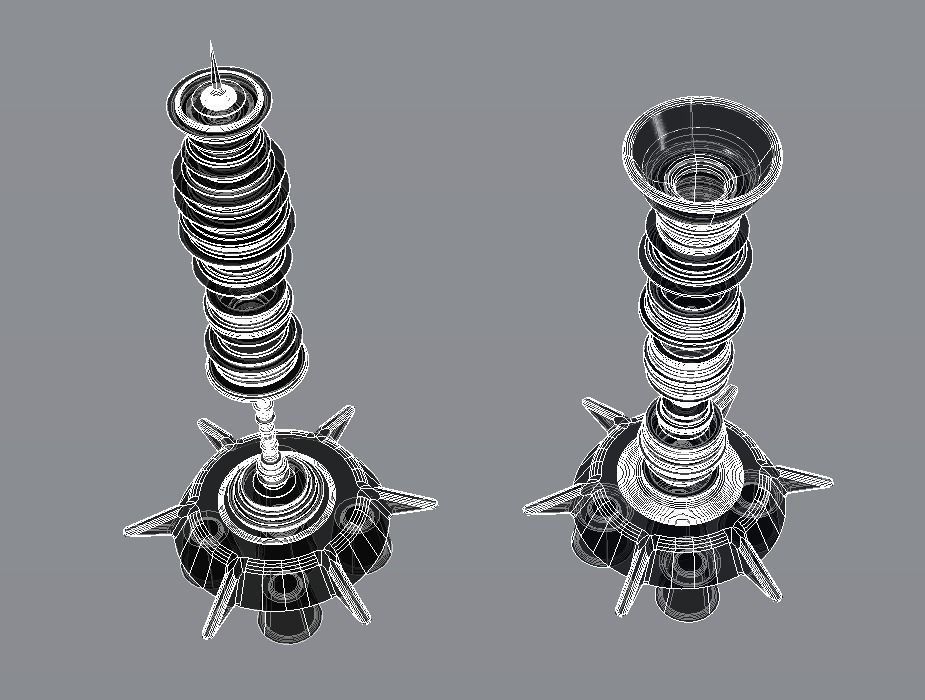 Giant Leap Candlestick 3D print model_3