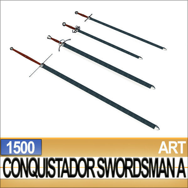 Conquistador Swordsman Props Poser Daz A 1500 3D model_24