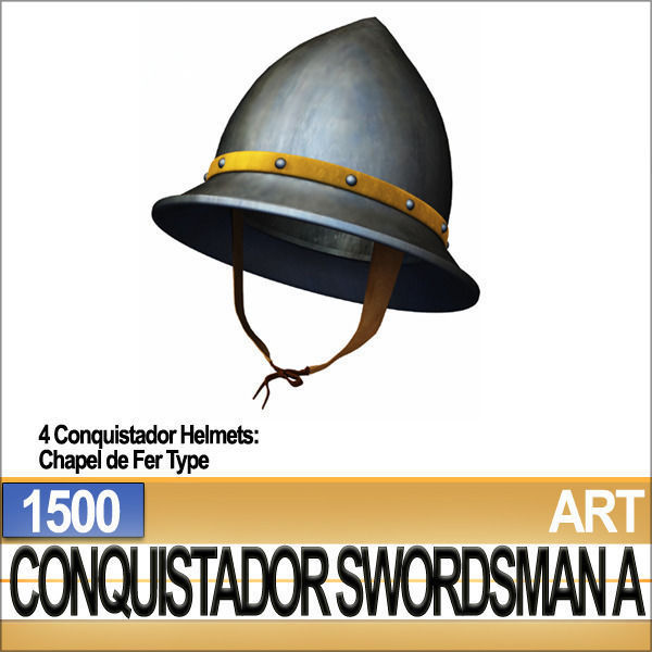 Conquistador Swordsman Props Poser Daz A 1500 3D model_20