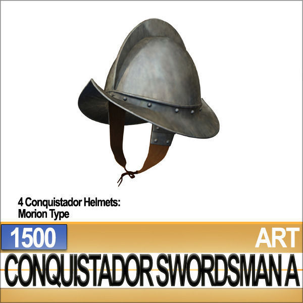Conquistador Swordsman Props Poser Daz A 1500 3D model_19