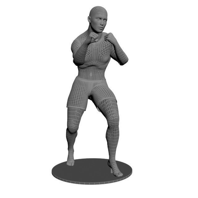 Sports Mannequin Boxer 3D model_3