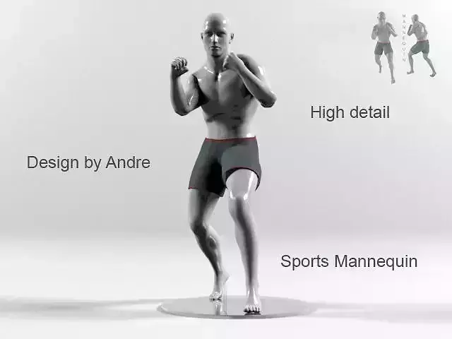 Sports Mannequin Boxer 3D model