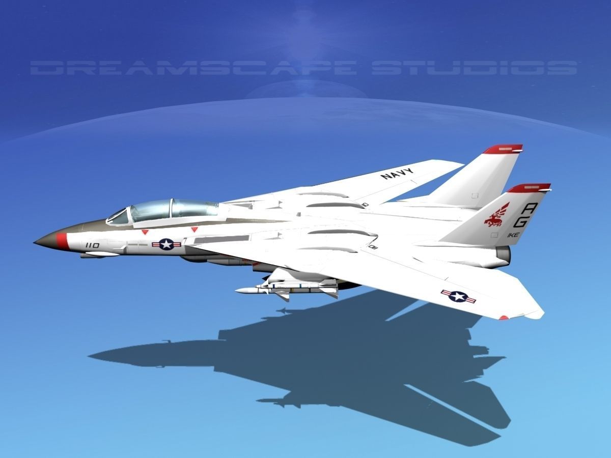 Grumman F-14D Tomcat T02a VF143 3D model_13