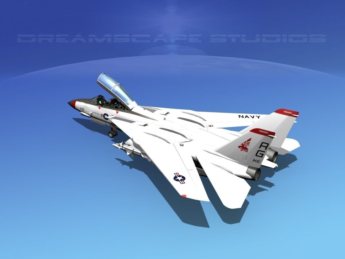 Grumman F-14D Tomcat T02a VF143 3D model_22