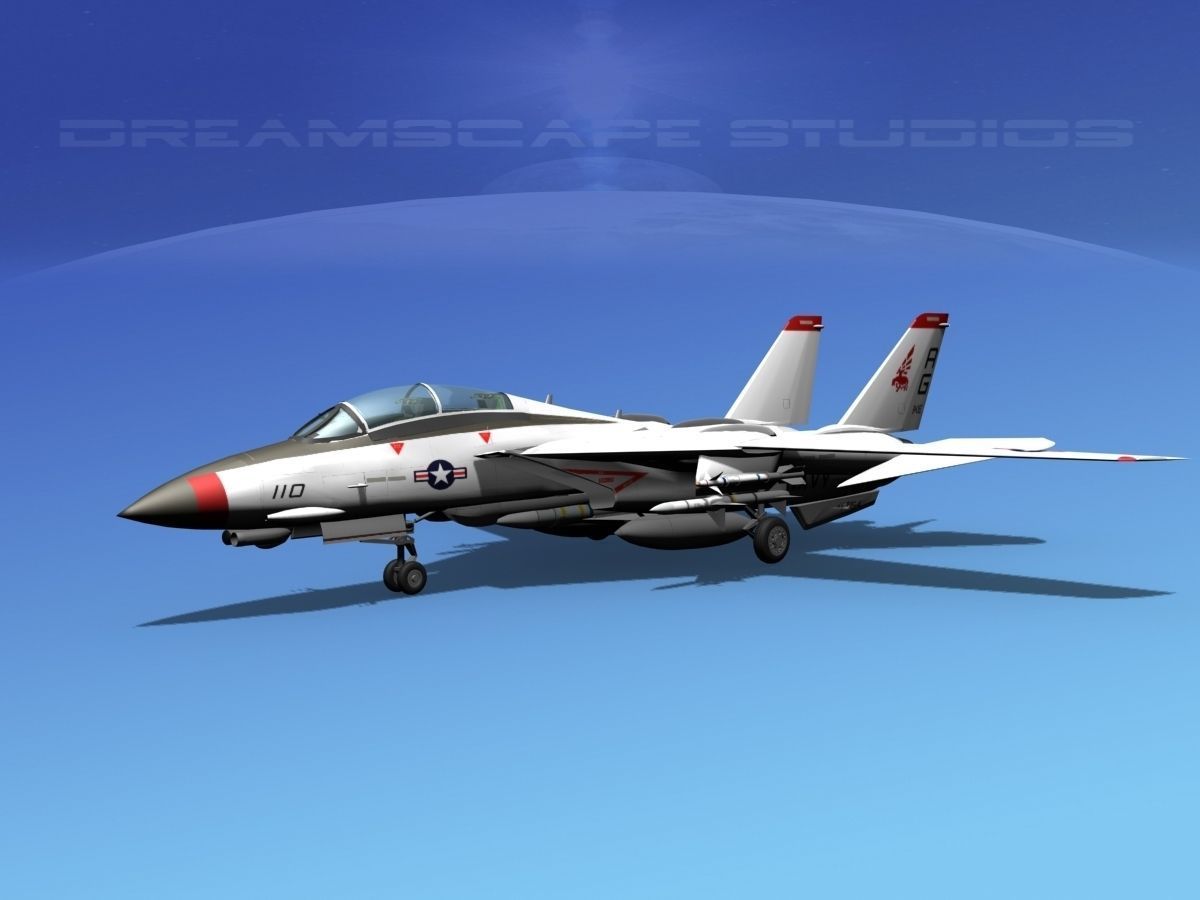 Grumman F-14D Tomcat T02a VF143 3D model_1