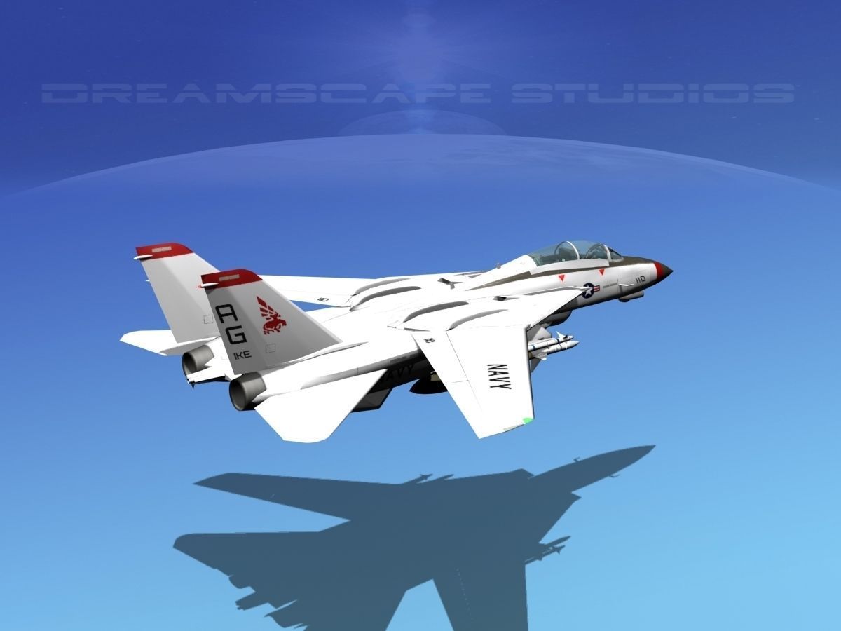 Grumman F-14D Tomcat T02a VF143 3D model_9