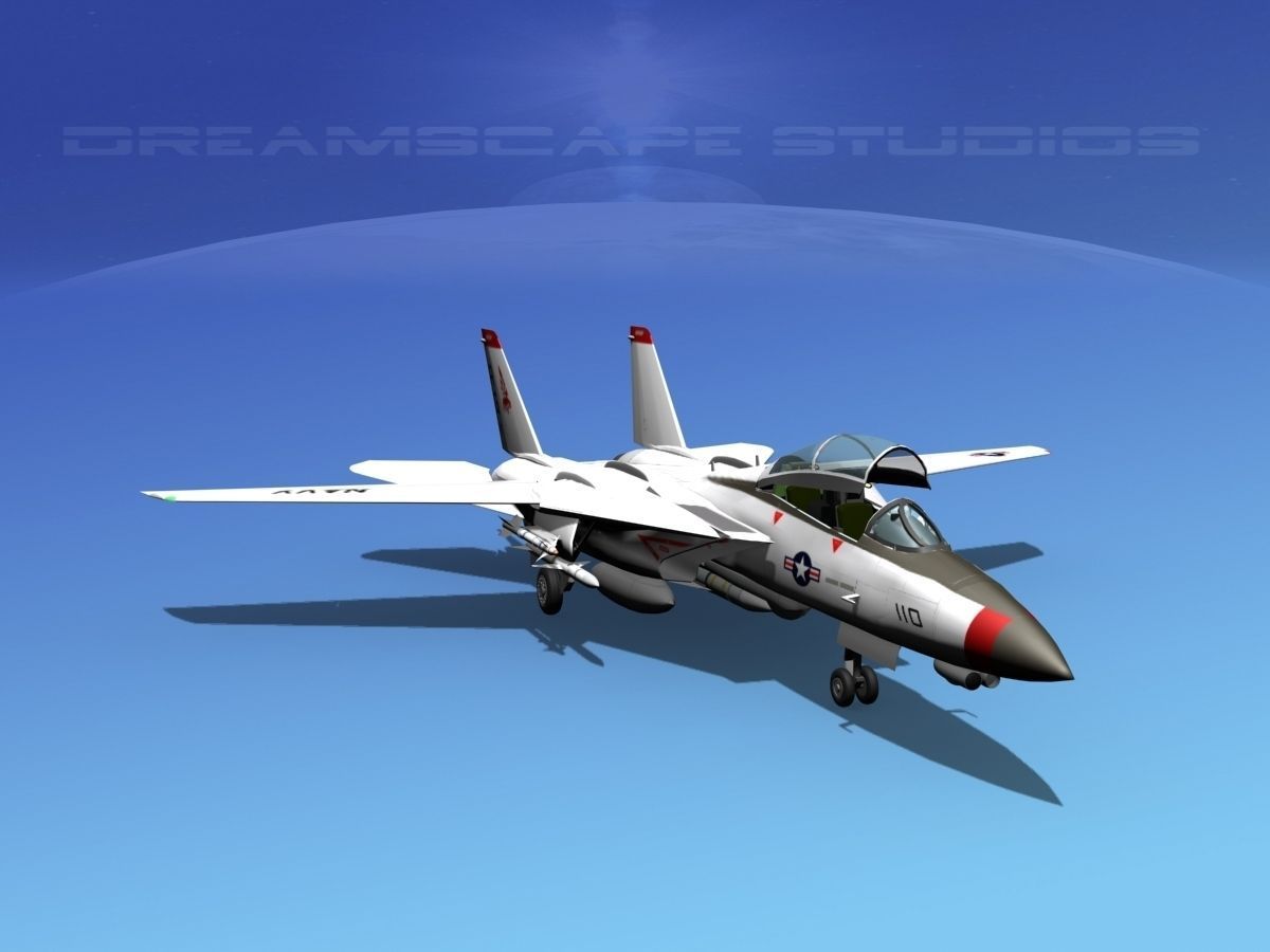 Grumman F-14D Tomcat T02a VF143 3D model_16