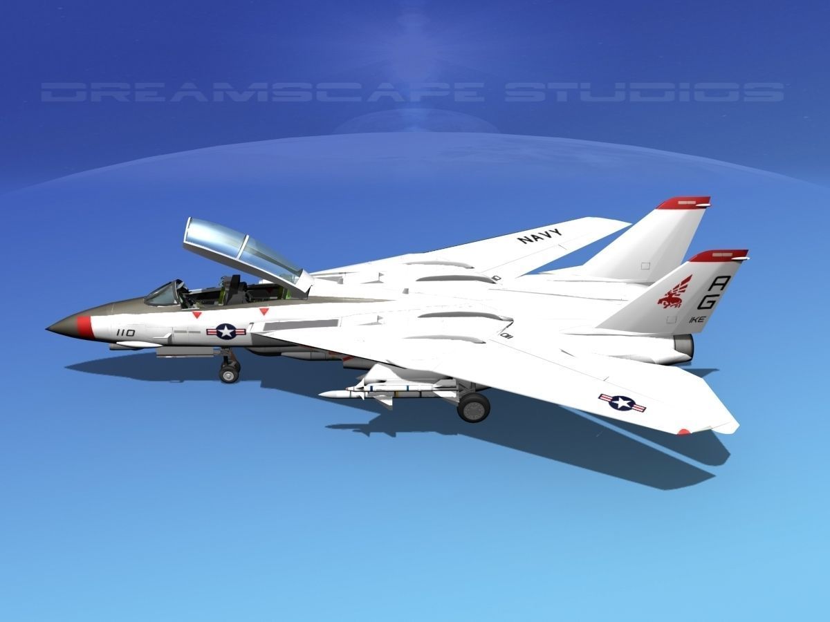 Grumman F-14D Tomcat T02a VF143 3D model_23