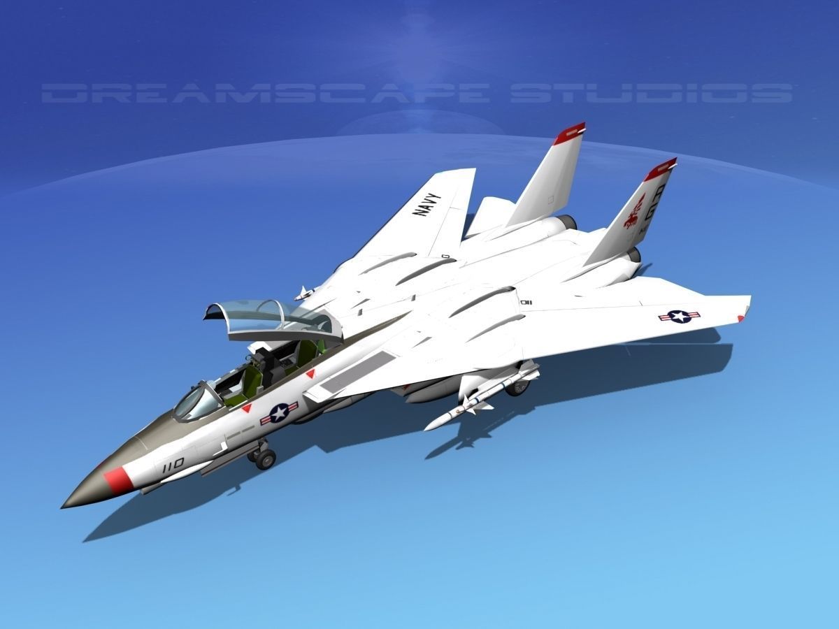 Grumman F-14D Tomcat T02a VF143 3D model_24