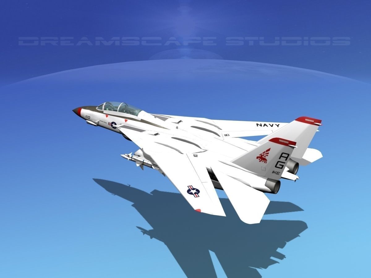 Grumman F-14D Tomcat T02a VF143 3D model_12